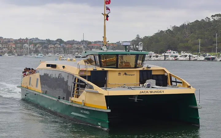 A Parramatta River ferry near Cockatoo Island