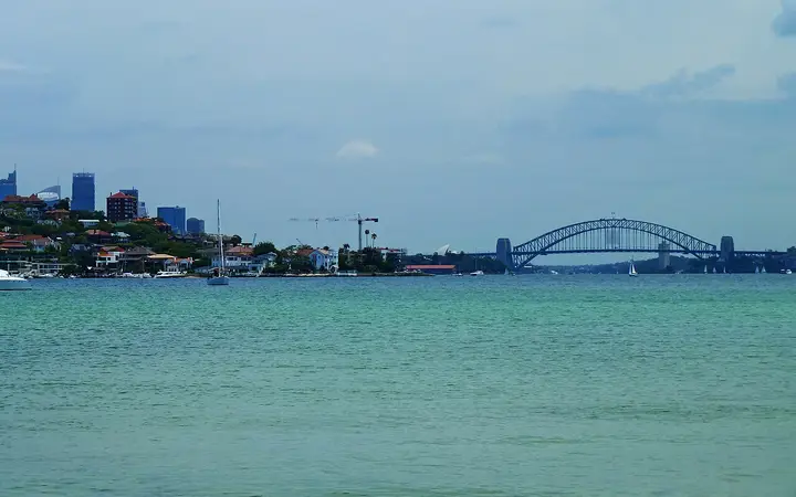 Rose Bay, looking across the water to the Harbour Bridge