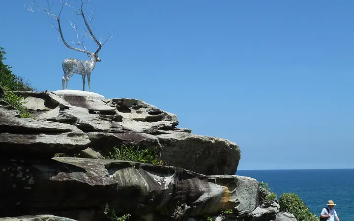 A clifftop work in Mark's Park during a past Sculpture by the Sea