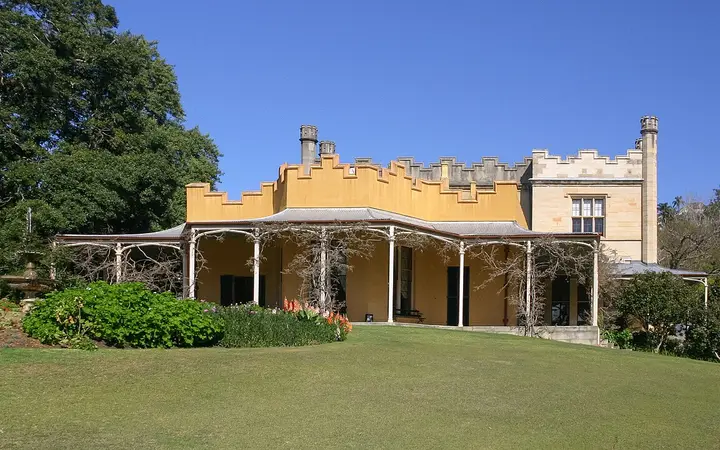 Vaucluse House from its garden lawn