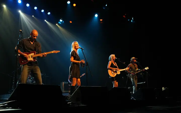 On stage at the Capitol Theatre