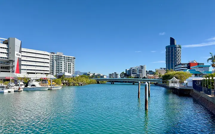 Ross Creek, the waterfront beside Metro Quays