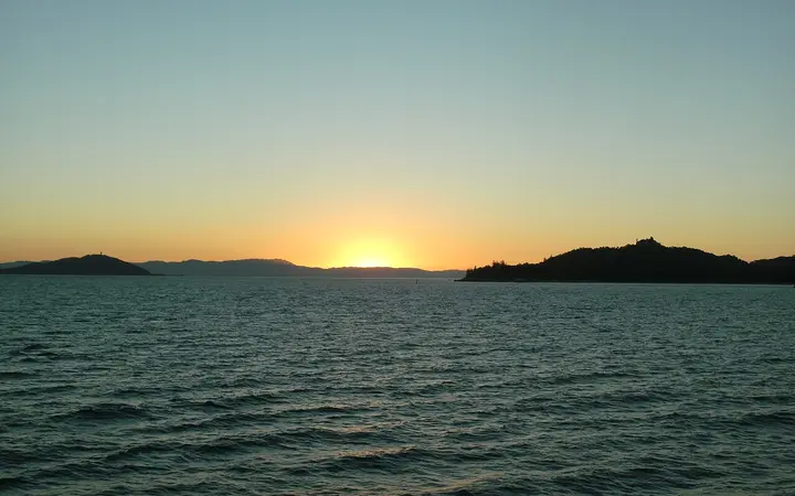 Sunset on the water off Magnetic Island