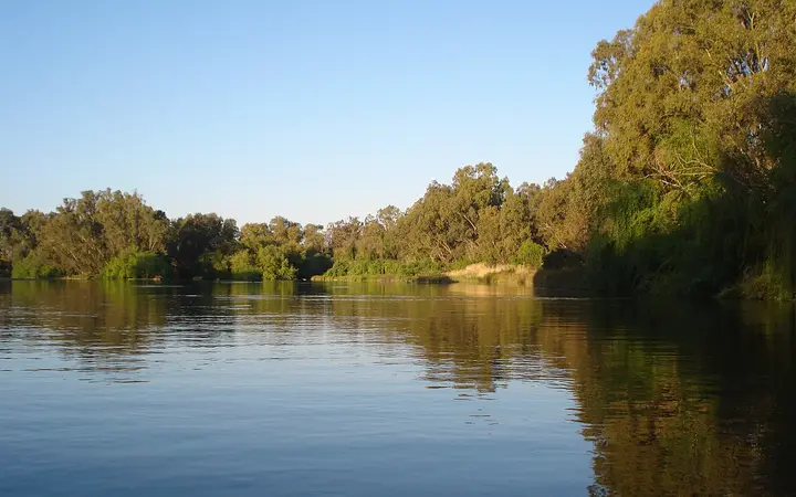 The Murrumbidgee in Wagga at golden hour