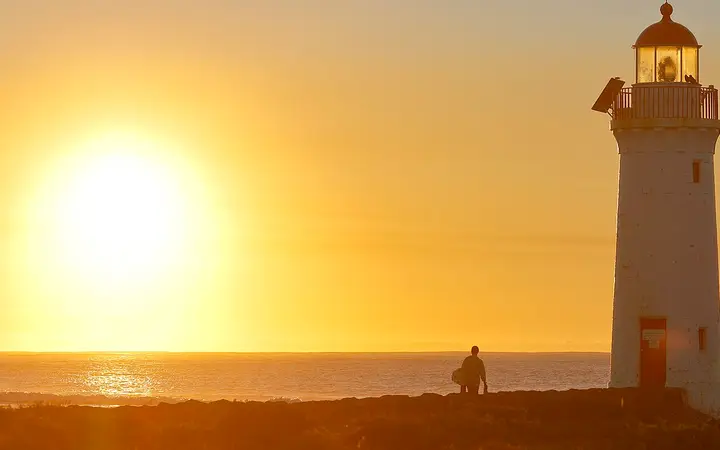 Griffiths Island Lighthouse at sunset
