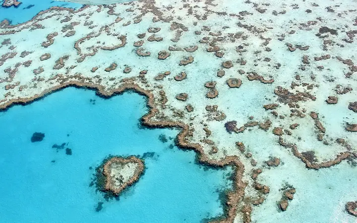 Heart Reef from a scenic flight