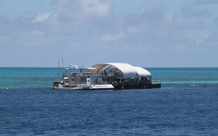 The Cruise Whitsundays pontoon at Hardy Reef
