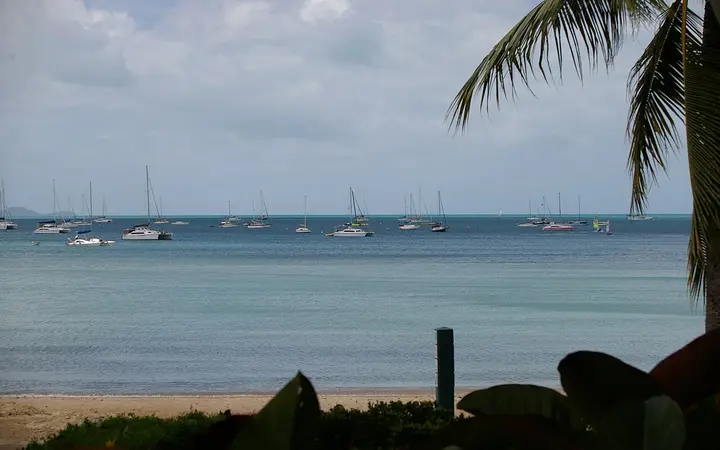 Yachts in the bay off Airlie Beach