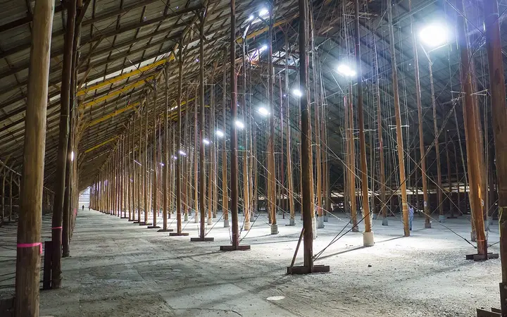 Inside the Murtoa Stick Shed