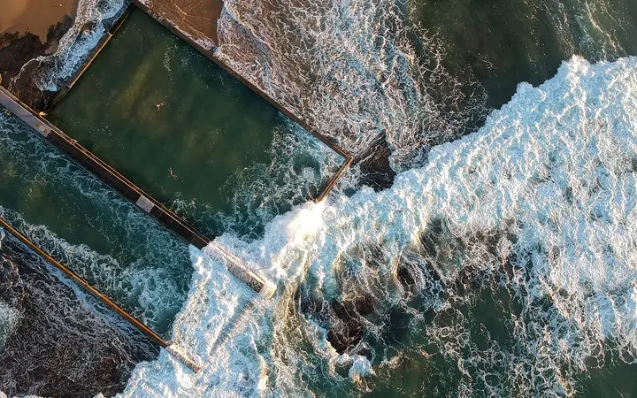 Austinmer's rock pool from above