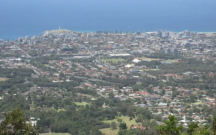 Wollongong from the Mount Keira lookout