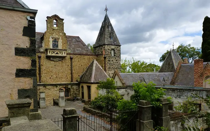 The hand-built halls of Montsalvat