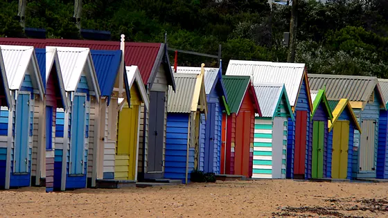Brighton Beach Bathing Boxes
