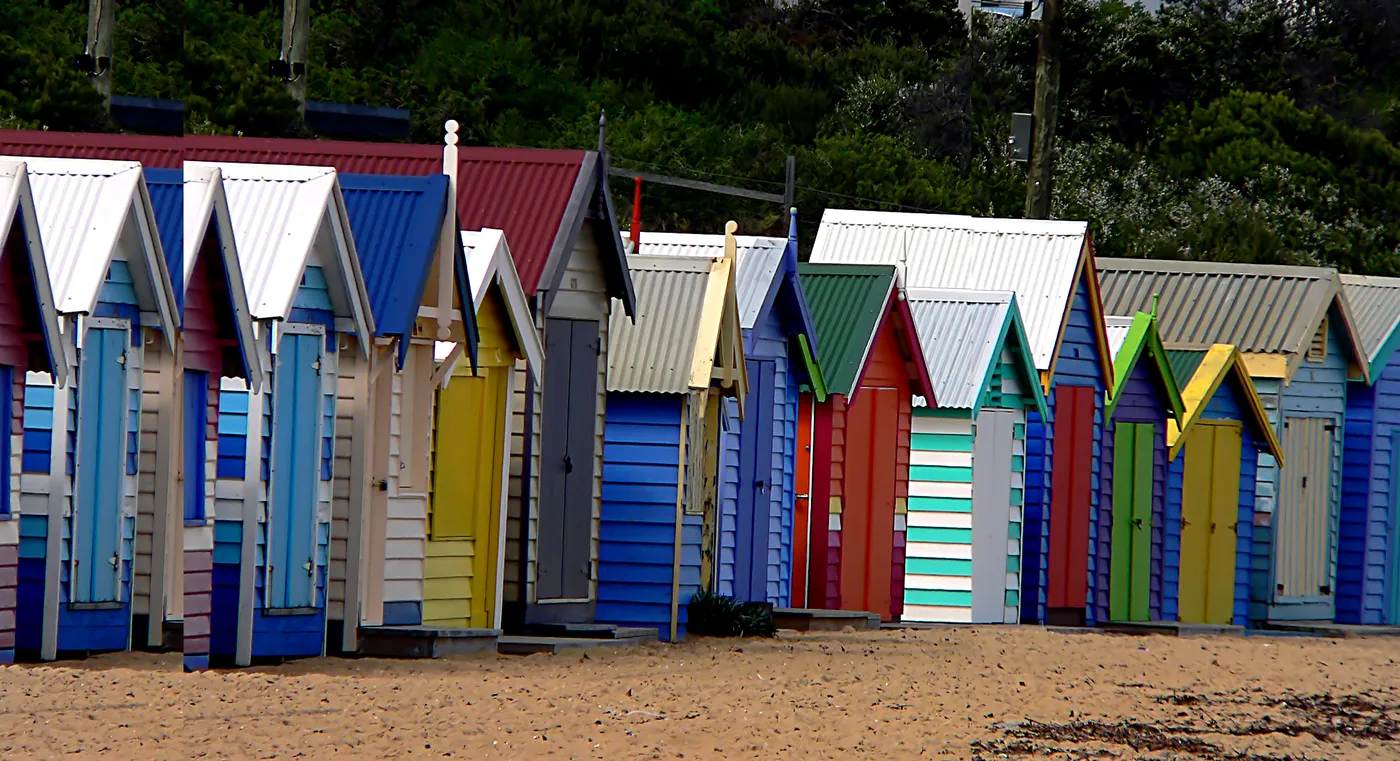 Brighton Beach Bathing Boxes