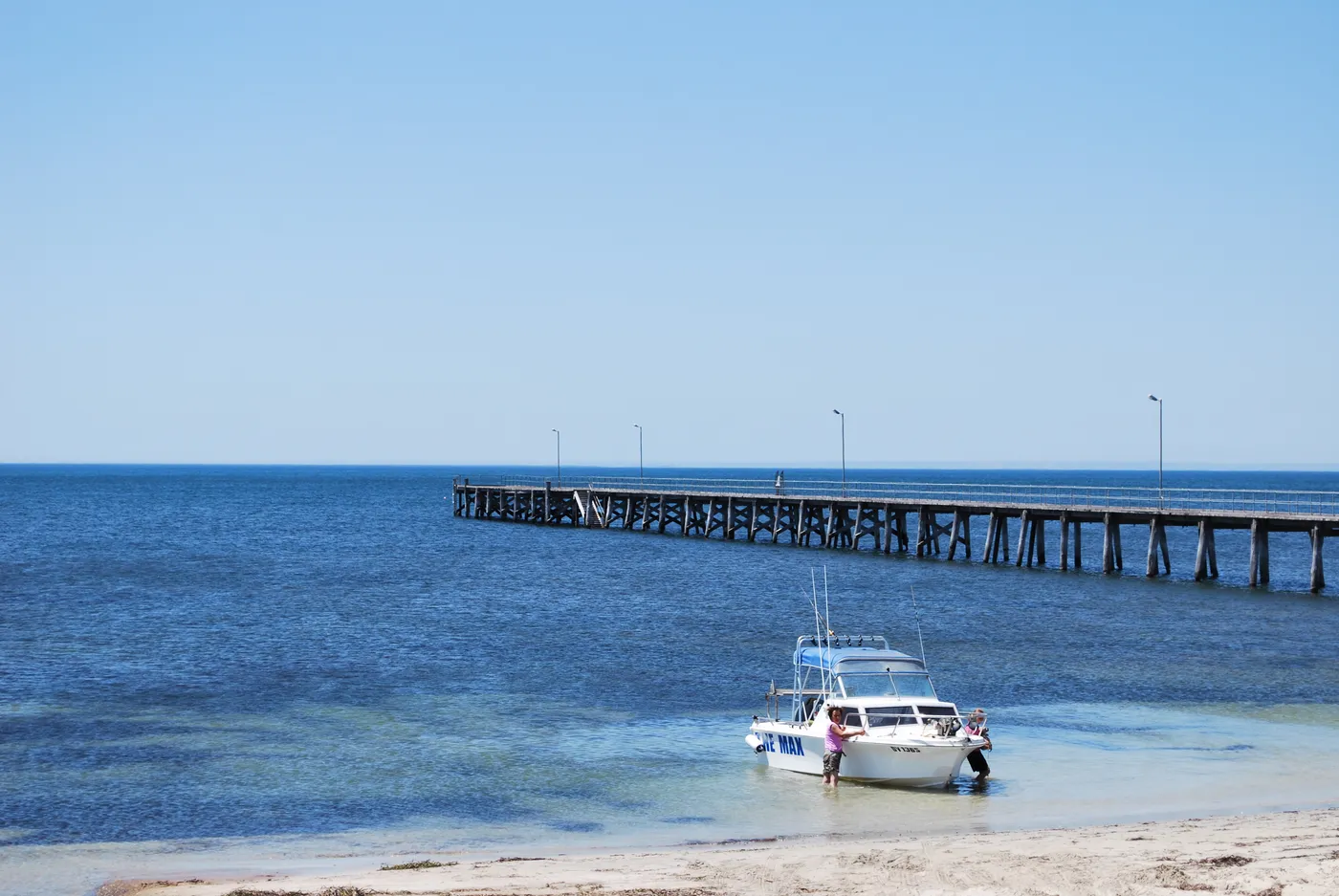 Marion Bay jetty and beach