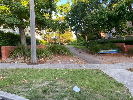 Near Alice Park playground, Bankstown