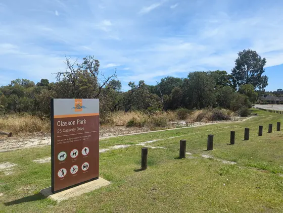 Near Heatherlea Reserve playground, Leeming