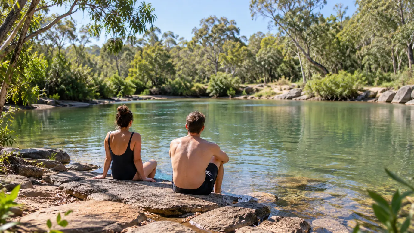 Swimming spot illustration