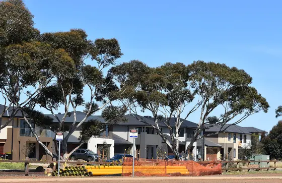 Houses in the Woodlea subdivision at Aintree, Victoria