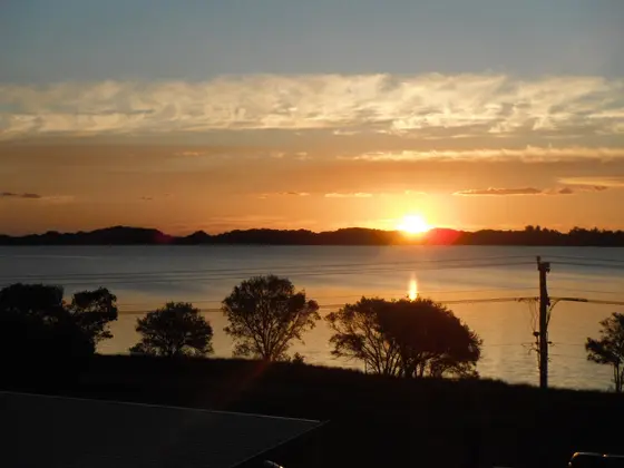 A view of the Leschenault Estuary in Australind from sunset.
