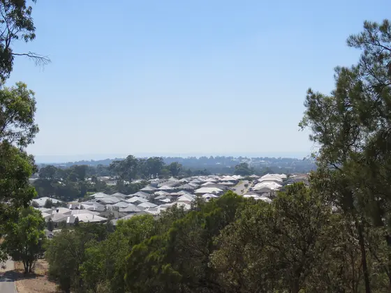 Housing estate in the suburb of Baldivis, Western Australia, seen from Tamworth Hill.