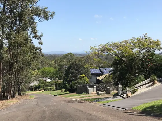 View across Chapel Hill from the top of Chapel Hill Road, 2021