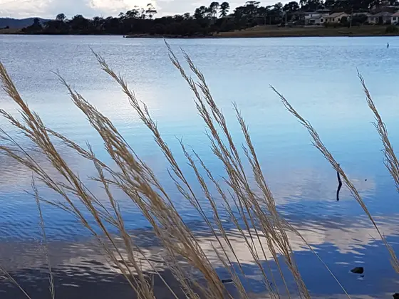 Aternoon photo of Derwent River taken in Claremont, Tasmania
