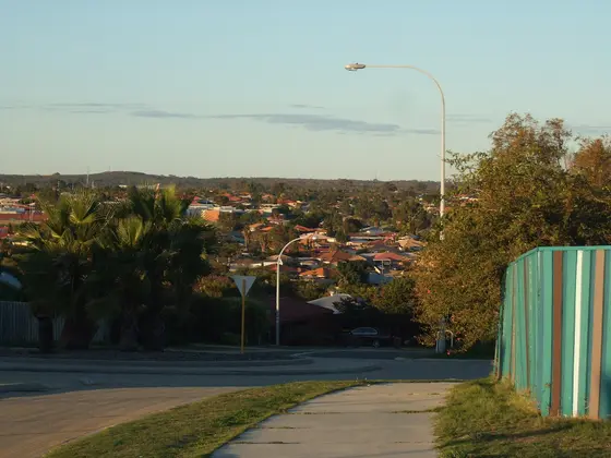 A photograph of the suburb of Clarkson, WA, from the top of Renshaw Boulevard. A photograph of the suburb of Clarkson, WA, from the top of Renshaw Boulevard.
