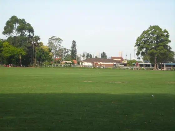 Centenary Park looking towards Sydney CBD. Croydon, NSW, Australia.