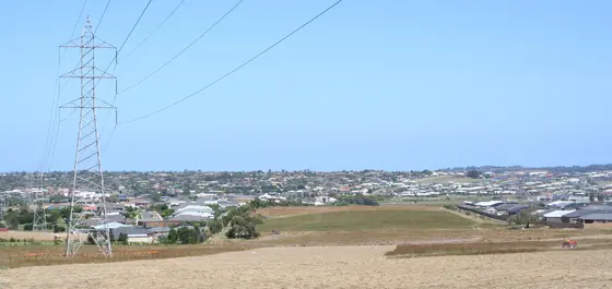 Overview of Grovedale and Waurn Ponds looking to the south from Pigdons Road - Geelong, Victoria, Australia