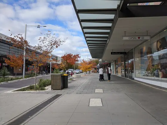 Part of Hibberson Street in Gungahlin