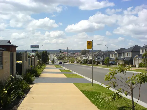 Medium-density residential housing adjacent to Kellyville Shopping Plaza.