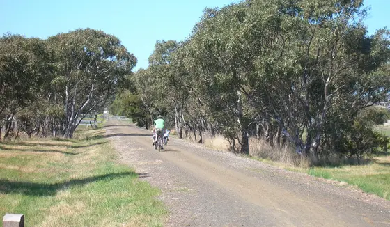 A section of the Bellarine Rail Trail in Leopold, Victoria, Australia.