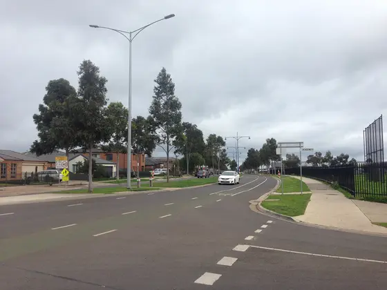 Manor Lakes Boulevard looking west, Manor Lakes