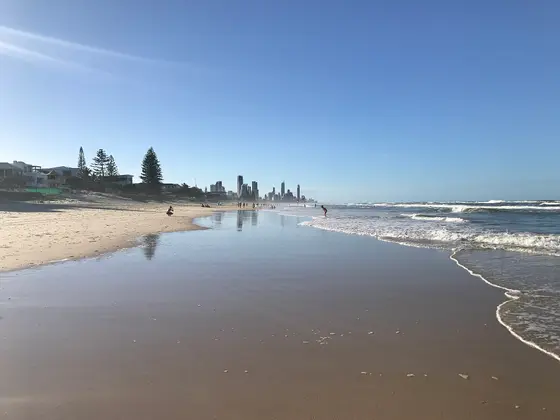 Mermaid Beach, opposite Nobby's Beach Surf Life Saving Club, Queensland, looking North