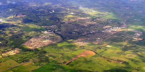 Aerial photo of Pakenham Victoria Australia from south west