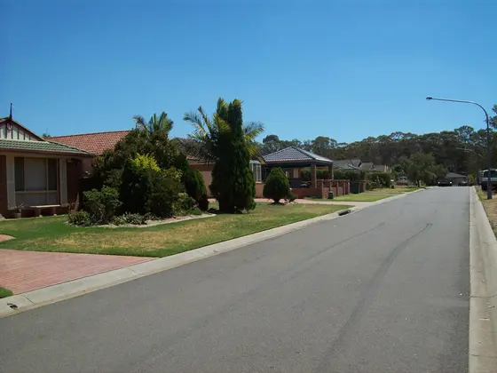 Residential streetscape in Plumpton, New South Wales