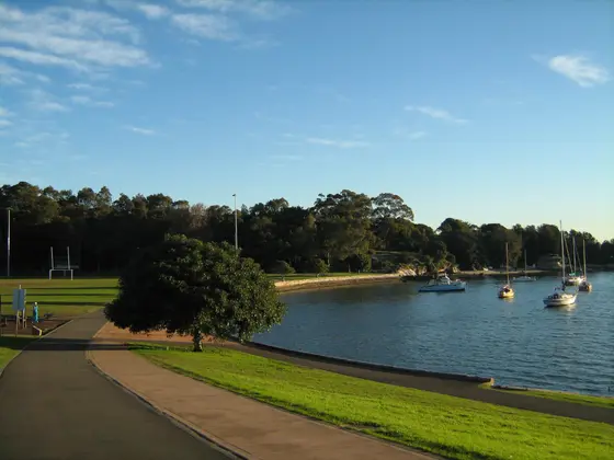 The foreshore of Iron Cove at King George Park, Rozelle, NSW.
