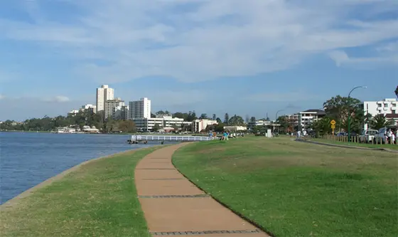 South Perth foreshore - taken near the Narrows bridge facing east