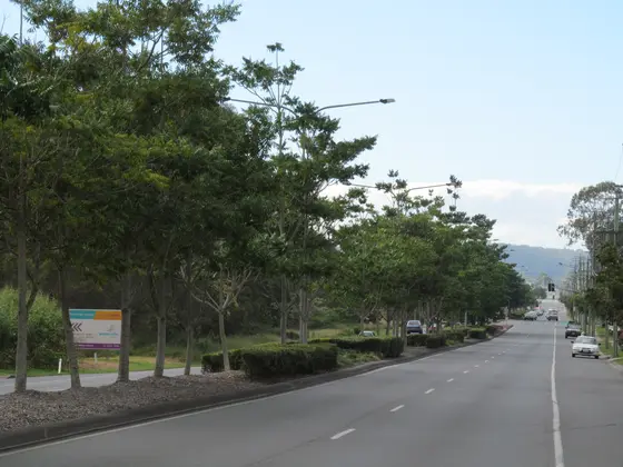 Compton Road heading east from Compton Park, Woodridge, Queensland